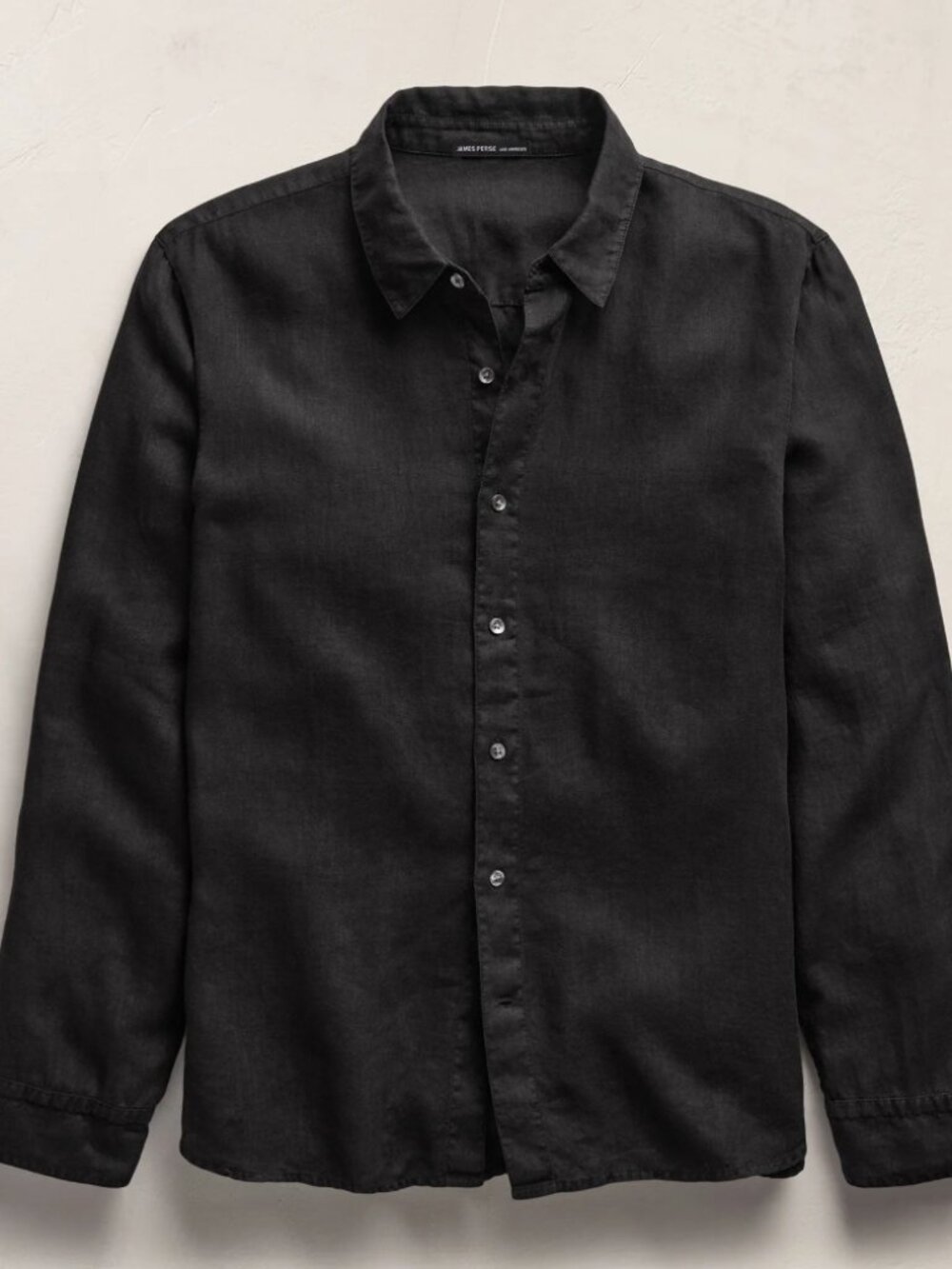 NWOT James Perse 100% Linen Button Down Shirt in washed black/navy